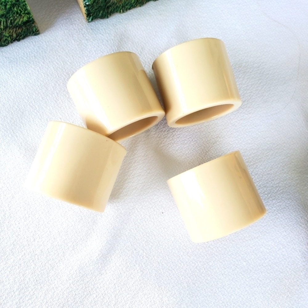 White cream napkin rings